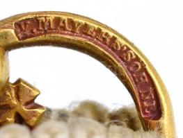 Osztrák-Magyar Monarchia 1869-1914. "Koronás Arany Érdemkereszt a Vitézségi Érem szalagján, kar...