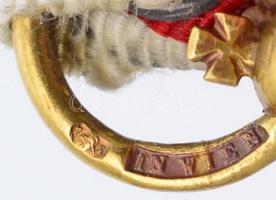 Osztrák-Magyar Monarchia 1869-1914. "Koronás Arany Érdemkereszt a Vitézségi Érem szalagján, kar...