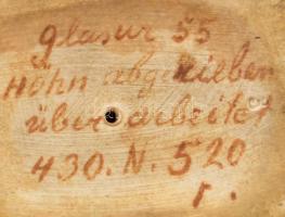 Zsolnay Vilmos mellszobra Formába préselt fehércserép. Zöldeskék eozinmázakkal festett. Kapás Nagy M...