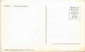 Kula, Ferenc csatorna, gőzhajó, uszályok / canal, steamship, barges