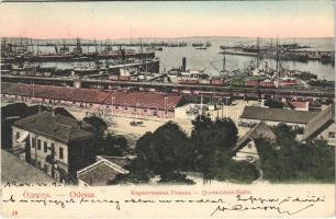 1904 Odesa, Quarantaine Hafen / port, industrial railway, trains