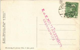 Kitsman, Kotzmann; Szewczenkogasse / street, wooden church  (EK)