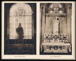 cca 1940 Budapesti Kegyesrendi Gimnázium fényképes leporellója, 21 fekete-fehér fotóval