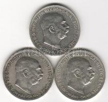 Ausztria 1K 1912,13,16 ezüst 1-1db T:1/2