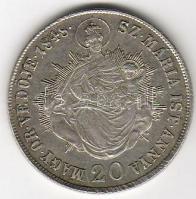 1848KB 20Kr Szabadságh.-veret ezüst T:3+