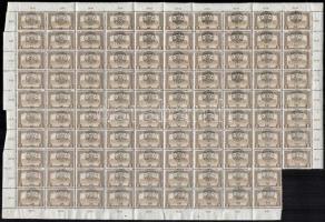 1919 Parlament 2K 98 db-os hajtott ívdarab. Signed: Bodor