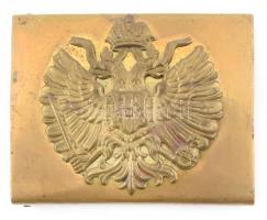 Katonai övcsat Osztrák-Magyar Monarchia, cca 1910 címeres, réz / Austro-Hungarian Monarchy military belt buckle 7x5,5 cm