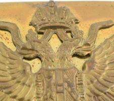 Katonai övcsat Osztrák-Magyar Monarchia, cca 1910 címeres, réz / Austro-Hungarian Monarchy military ...