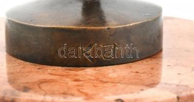 Kerényi Jenő (1908-1975): Táncosnő (Táncoló art deco nőalak), 1929-30 körül. Patinázott bronz, kő ta...