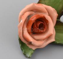 Herendi porcelán rózsák (4db), kézzel festett, jelzett, az egyiken minimális lepattanással. 7,5x7,5 ...