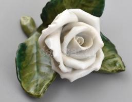 Herendi porcelán rózsák (4db), kézzel festett, jelzett, az egyiken minimális lepattanással. 7,5x7,5 ...