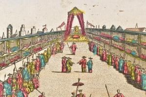 cca 1761 A kínai császár koronázási ünnepségének látképe (Vue perspective de la grande Ceremonie du ...