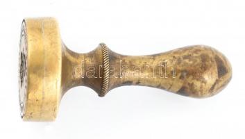 cca 1870 Braun testvérek likőrgyára Pest 1848-as mintájú réz pecsétnyomó német felirattal nagyon szé...