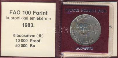1983. 100Ft "FAO" T:BU Csak 5000db! Eredeti tokban, tanúsítvánnyal!