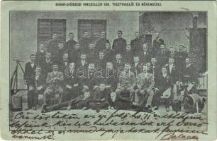 1900 Bihardiószeg, Diosig; Vincellér iskola tisztviselői és növendékei csoportképe / wine school officers and students, vine-dressers (fa)