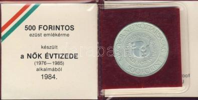 1984. 500Ft Ag "Nők évtizede" T:BU Csak 8000db! Eredeti tokban, tanúsítvánnyal!
