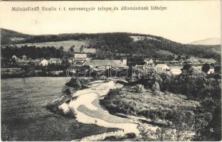 1913 Málnásfürdő, Malnas Bai; Siculia Rt. szénsavgyár telepe és állomásának látképe. Adler No. 4. / carbonic acid factory (EK)