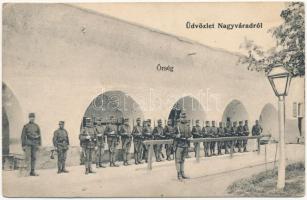 1908 Nagyvárad, Oradea; Őrség / Austro-Hungarian K.u.K. military guardsmen (EK)