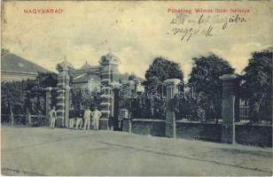 1913 Nagyvárad, Oradea; Főherceg Vilmos tüzérlaktanya. Stern Béla kiadása / Austro-Hungarian K.u.K. military, artillery barracks (EK)