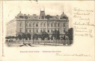 1899 Temesvár, Timisoara; Városi bérház. Moravetz Gyula kiadása / Städtisches Zins-Palais / palace