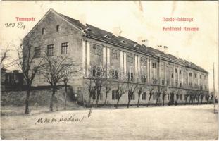 1909 Temesvár, Timisoara; Nándor laktanya / Ferdinand Kaserne / Austro-Hungarian K.u.K. military barracks (EB)