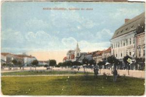 Marosvásárhely, Targu Mures; Széchenyi tér, Márványi Arthur üzlete / square, shops (vágott / cut)