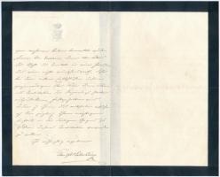 1876.V.12 Sopron, gróf Esterházy Pál (1843-1898) levele ismeretlennek, amelyben Simon Gyula (1838-18...