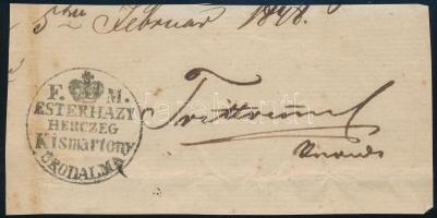 1876.V.12 Sopron, gróf Esterházy Pál (1843-1898) levele ismeretlennek, amelyben Simon Gyula (1838-18...