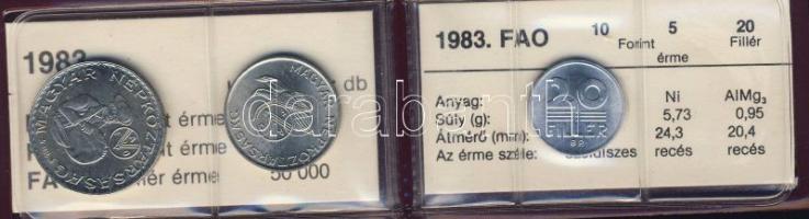 1983. 20f + 5Ft + 10Ft "FAO" T:BU Eredeti tokban, tanúsítvánnyal!