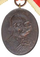 Osztrák-Magyar Monarchia 1898. "Bronz Jubileumi Udvari Érem" Br kitüntetés, női csokorszal...