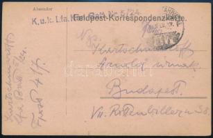 1917 Tábori posta levelezőlap / Field postcard "K.u.k. Lfa. Kan. Batt. Nr.5/24" + "TP 417"