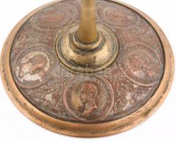 Orosz, cári emlék serleg Fjodor Tolsztoj (1783-1873) festő, éremművész által készített medalionokkal...