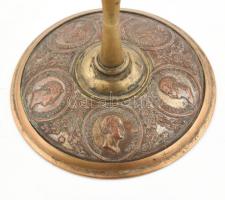 Orosz, cári emlék serleg Fjodor Tolsztoj (1783-1873) festő, éremművész által készített medalionokkal...