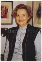 Geraldine (albánul Geraldina vagy Xheraldina, uralkodói címével Mbretëresha Geraldinë/Xheraldinë), szül. gróf nagyapponyi Apponyi Géraldine (1915- 2002) albán királyné autográf aláírása őt magát ábrázoló fotón, lapra rögzítve (nem ragasztva), feliratozva holland nyelven. / Countess Géraldine Apponyi (1915-2002), the Queen consort of King Zog I of the Albanians, autograph signature on her photo, mounted (not glued) on a piece of paper, with description in Dutch languague.