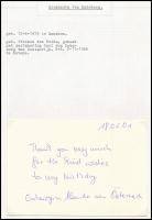 Alexandra von Habsburg-Lothringen, szül. Von Wrede (1979-) autográf sorai és aláírása kártyánn, lapr...