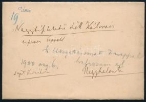 1886 Tisza Kálmán (1830-1902) miniszterelnök saját kézzel írt levele Szél Kálmán nagyszalontai esper...