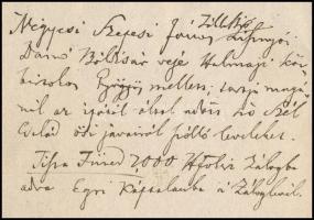 1842 Gyene Károly (1805-1878) országgyűlési képviselő, újságíró autográf levele Szél Györgynek, Szél...