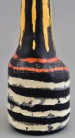Gorka Lívia (1925-2011): Csíkos váza. Festett mázas kerámia, jelzett, restaurált / Lívia Gorka (1925...