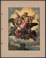 3 db Raffaello képekről készült nyomat, kartonra ragasztva, 26×18 cm