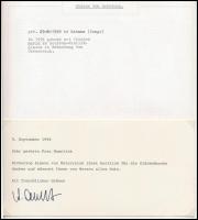 1996 Simeon von Habsburg-Lothringen (1958-) főherceg autográf aláírása egy üdvözlő lapon. Lapra mont...