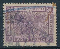1900 Német Kelet-Afrika 1 rúpiás okmánybélyeg