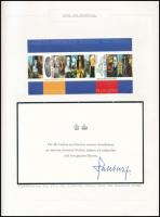 1989 Habsburg Ottó (1912-2011) autográf aláírása dombornyomott, az osztrák magyar koronával díszítet...