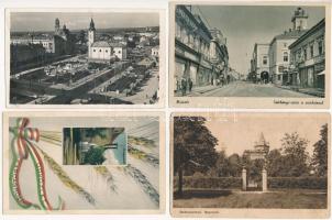 17 db főleg RÉGI történelmi magyar város képeslap vegyes minőségben / 17 mostly pre-1945 town-view postcards from the Kingdom of Hungary in mixed quality