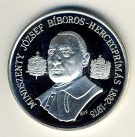 1991. "Mindszenty bíboros" Ag emlékérem 1oz (31,104g) T:PP Csak 5000db! Eredeti díszdobozban, tanúsítvánnyal!