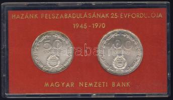 1970. 50Ft Ag + 100Ft Ag "Felszabadulás" pár T:BU Eredeti plasztiktokban!