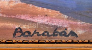 Barabás István (1914-2007). Erdélyi táj. Olaj, vászon. Jelzett. Üvegezett fa keretben. 49,5x64 cm / ...