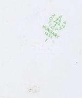 Hollóházi porcelán plakett: Postás kertbarátok. matricás, jelzett, hibátlan. d: 17 cm