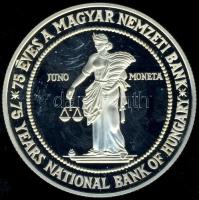 1999. 75Ft Ag "75 éves az MNB" T:PP Csak 4500db! Díszdobozban, tanúsítvánnyal!