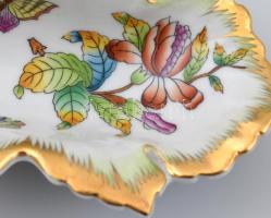Herendi Viktória mintás tálka. Kézzel festett, jelzett, hibátlan. 12x9 cm