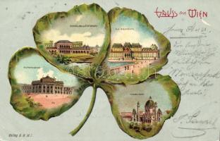 Vienna, church, theater litho (EB)